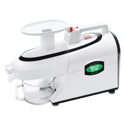 Tribest® Greenstar® Elite Jumbo Twin Gear Slow Masticating Juicer, GSE-5000-B, White