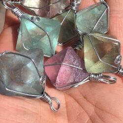 Mystech Fluorite Octahedron 7.83Hz Air Alchemy Wire Wrap