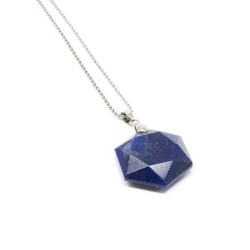 Mystech Hexagon Coin 432Hz Necklace - Lapis Lazuli