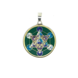 Metatron's Cube Sacred Pendant Malachite