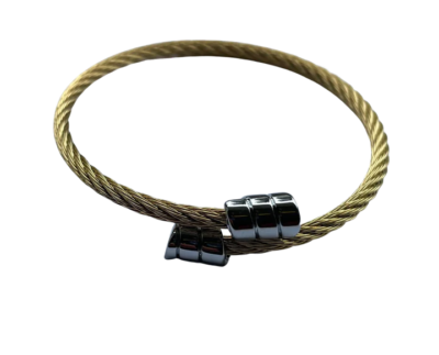 Mystech Cable Expanding 7.83Hz Bracelet Thin - Gold