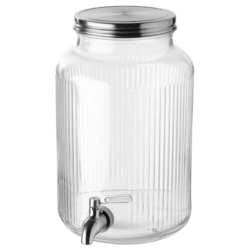 Glass Beverage Dispenser, 1.3 Gallon